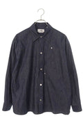 Hermes Indigo Dyed Button Denim Long Sleeve Shirt 37