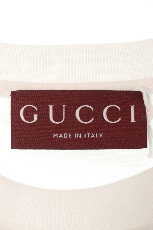 Gucci Emblem Logo Print Cotton Jersey T-Shirt