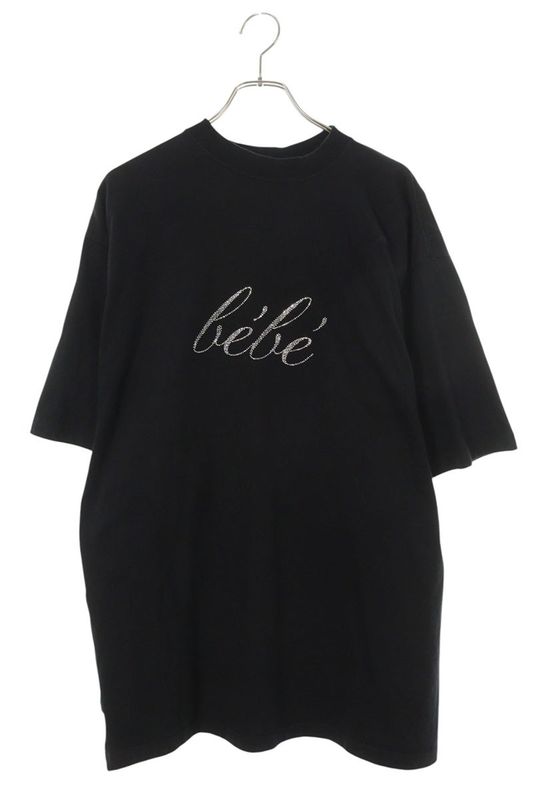Balenciaga Rhinestone Oversize T-Shirt 3 Black Clear