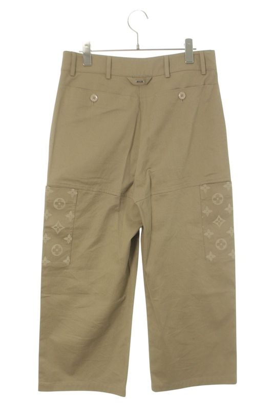 Louis Vuitton Fug Monogram Flock Pocket Long Pants 46 Beige Tone
