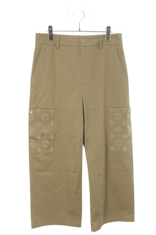 Louis Vuitton Fug Monogram Flock Pocket Long Pants 46 Beige Tone