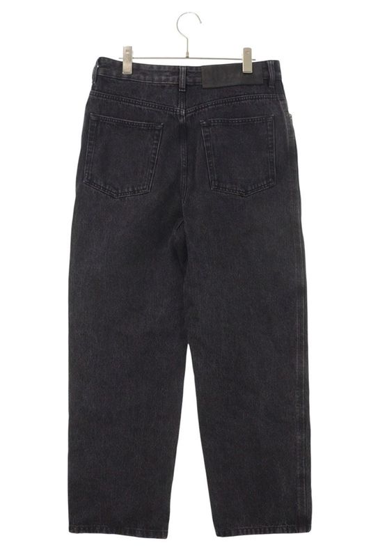 Loewe Anagram Embroidery Baggy Denim Pants 48 Black Tone
