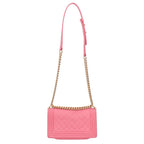 Chanel Boy 25 Lambskin Chain Shoulder Bag 25 Pink