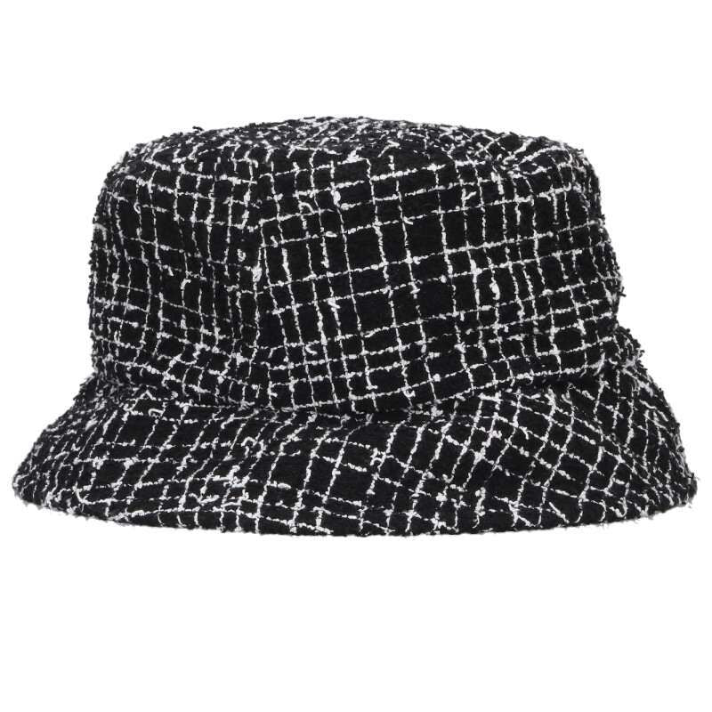 Chanel CC Logo Tweed Bucket Hat