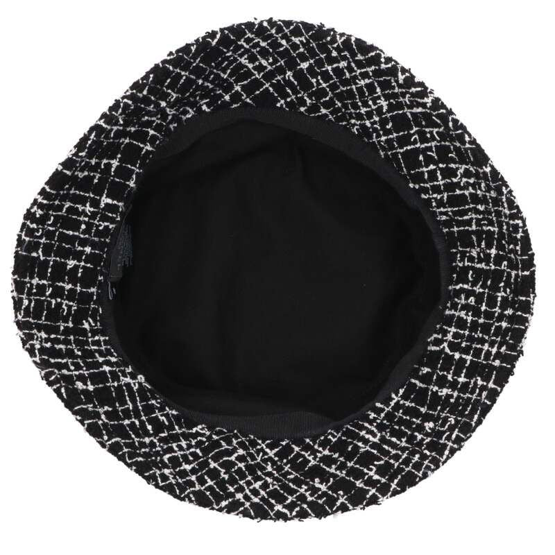 Chanel CC Logo Tweed Bucket Hat