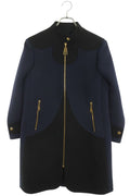 Louis Vuitton Nqa Wool Coat 36 Navy Black