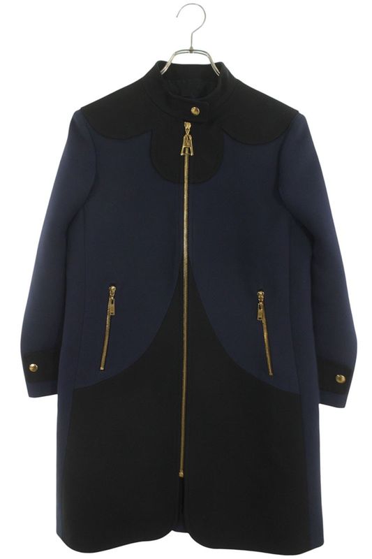 Louis Vuitton Nqa Wool Coat 36 Navy Black