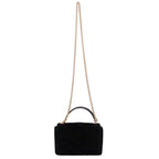 Louis Vuitton Mink Fabric Maltese Chain Shoulder Bag PM Black