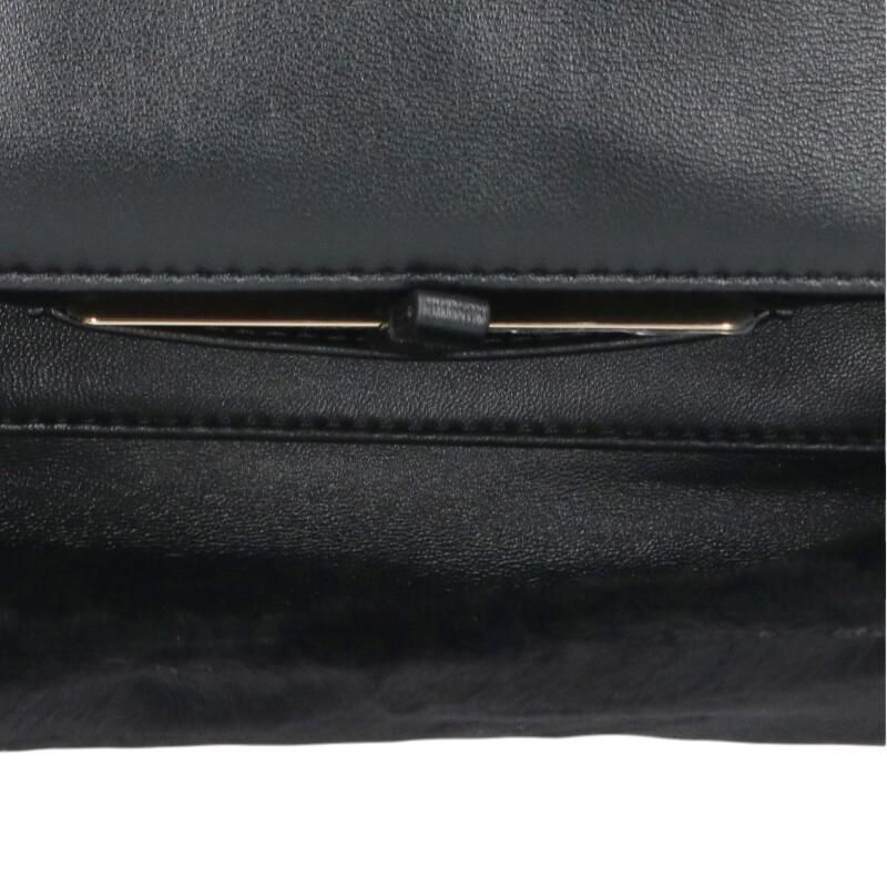 Louis Vuitton Mink Fabric Maltese Chain Shoulder Bag PM Black