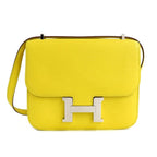 Hermes Constance Mini 18 Jo Nunapur Chevre Silver Shoulder Bag
