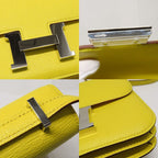 Hermes Constance Mini 18 Jo Nunapur Chevre Silver Shoulder Bag