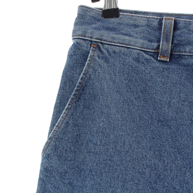 Loewe Cotton Anagram Cropped Denim Logo Pants Ice Blue