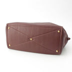 Hermes Victoria Taurillon Clemence Gold Boston Bag Tail Red Tail Brown