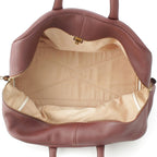 Hermes Victoria Taurillon Clemence Gold Boston Bag Tail Red Tail Brown