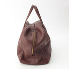 Hermes Victoria Taurillon Clemence Gold Boston Bag Tail Red Tail Brown