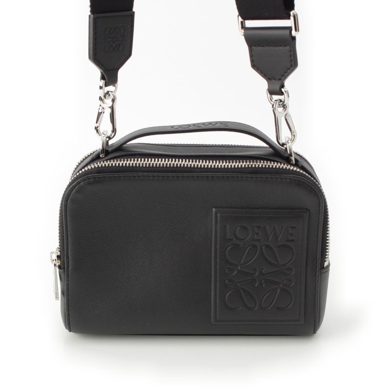 Loewe Satin Calf Anagram Camera Bag Mini Black