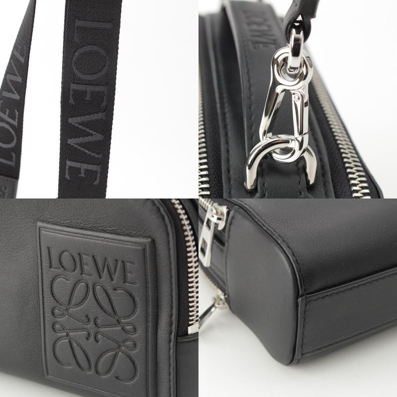 Loewe Satin Calf Anagram Camera Bag Mini Black
