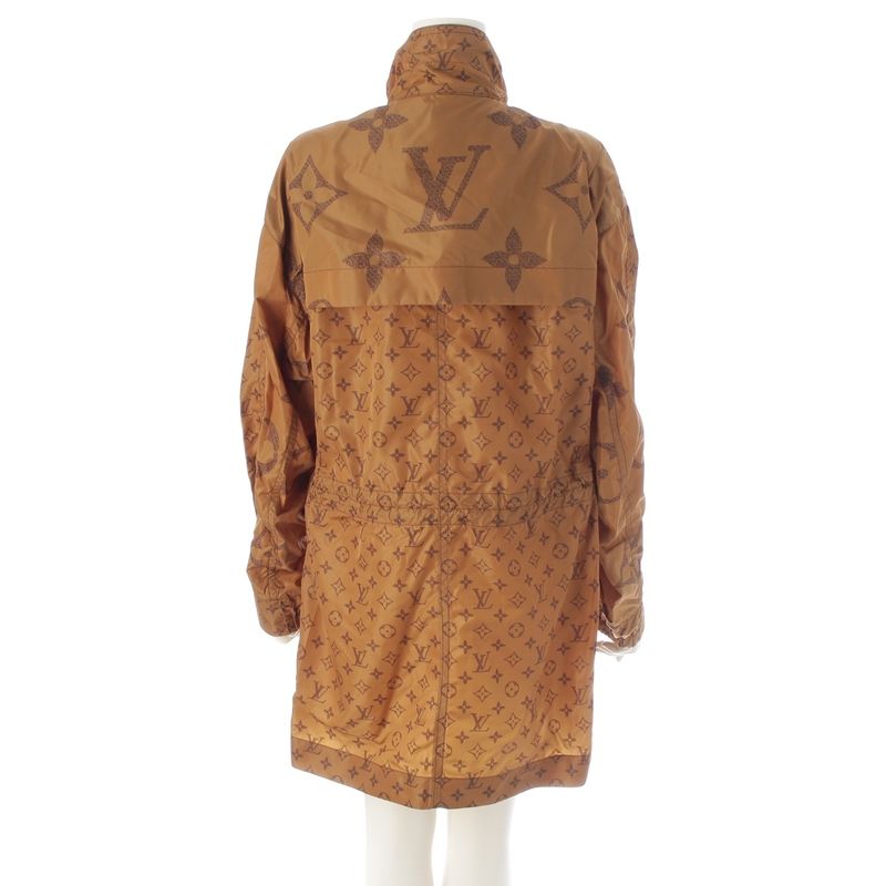 Louis Vuitton Nylon Monogram Giant Coat Jacket Brown 36