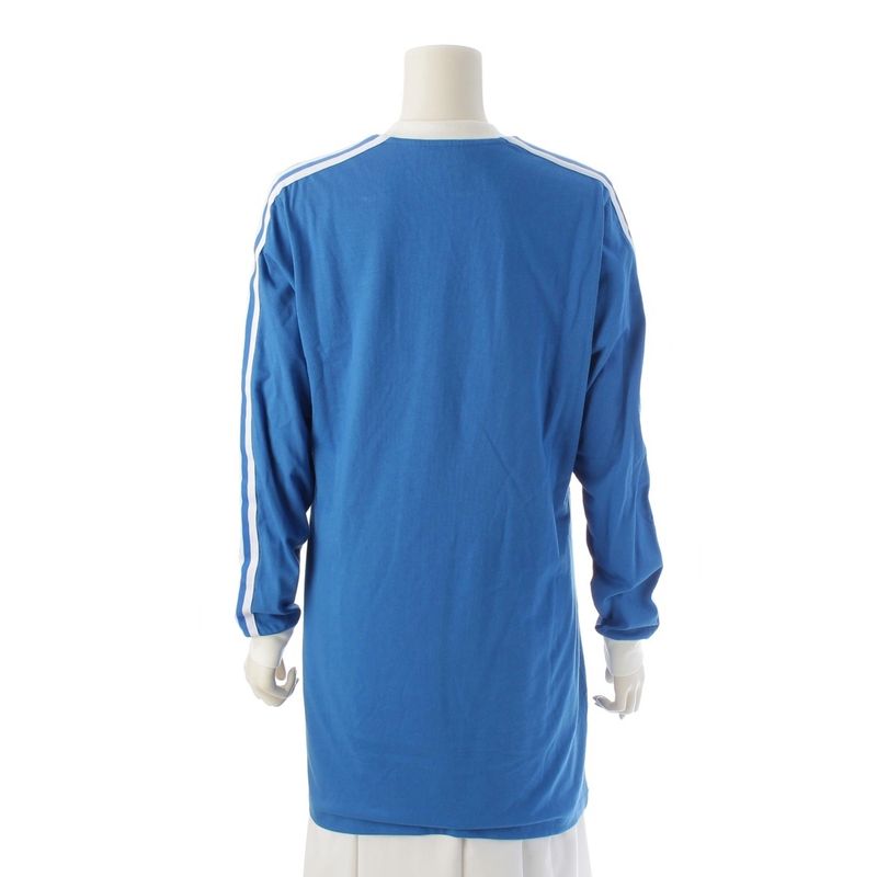 Gucci Adidas Logo Striped Shirt Long Sleeve Dress Blue