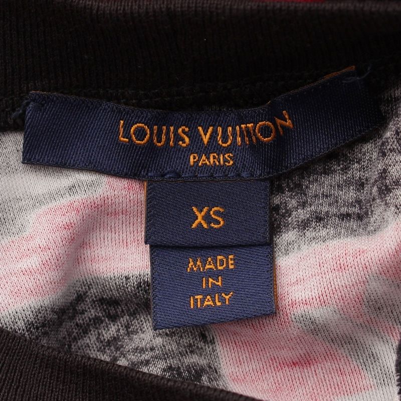 Louis Vuitton Cotton LV Twist Lock Chain Top Sleeveless T-Shirt Black Red XS