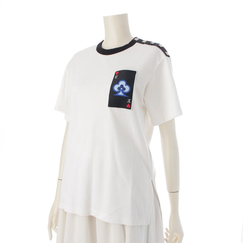 Louis Vuitton Flock Trump Embroidery Shoulder Button Short Sleeve T-Shirt