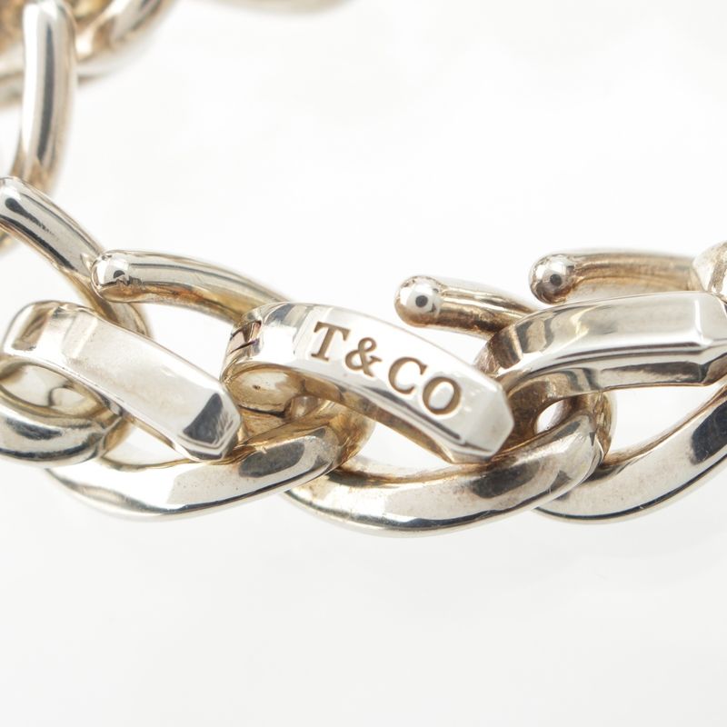 Tiffany & Co Forge Link Chain Bracelet Silver 19