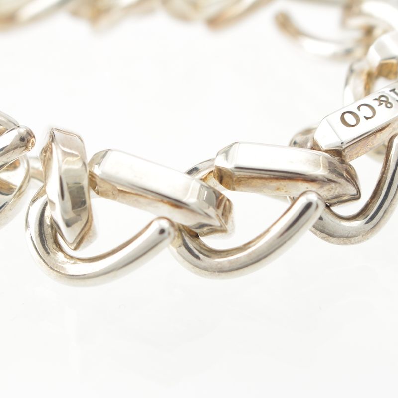 Tiffany & Co Forge Link Chain Bracelet Silver 19