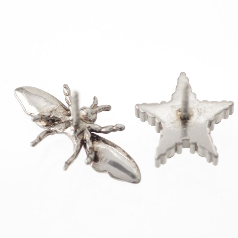 Dior J'adior Rhinestone Earrings Silver