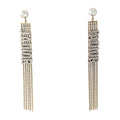 Dior J'adior Rhinestone Chain Earrings Gold