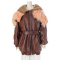 Prada Sheepskin with Belt Oversize Fur Coat