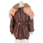 Prada Sheepskin with Belt Oversize Fur Coat
