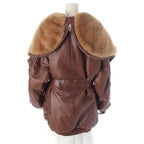 Prada Sheepskin with Belt Oversize Fur Coat