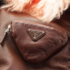 Prada Sheepskin with Belt Oversize Fur Coat
