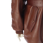 Prada Sheepskin with Belt Oversize Fur Coat