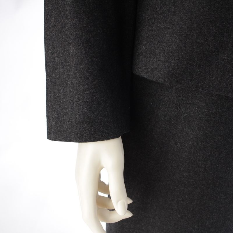 Saint Laurent Yves Wool Vintage Heart Button Jacket Skirt Set Chaco Legre 36 Chaco Le Grey