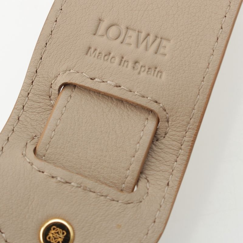 Loewe Calf Leather Logo Shoulder Strap Bag Sand Beige Gold Sand