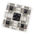 Chanel CC Logo Rhinestone Brooch Silver