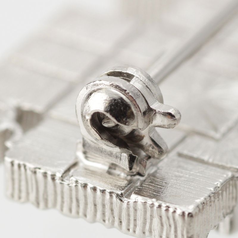 Chanel CC Logo Rhinestone Brooch Silver