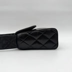 Chanel Shoulder Bag Lambskin Quilted CC Logo Black Leather — view 4