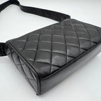 Chanel Shoulder Bag Lambskin Quilted CC Logo Black Leather — view 9