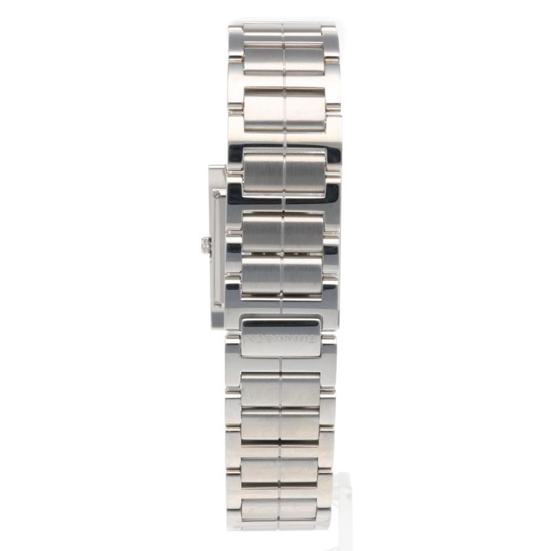Tiffany & Co Maker's Square Watch Stainless Steel Quartz Silver Blue