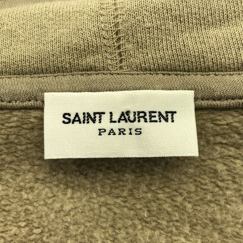 Saint Laurent Paris Logo Pullover Sweatshirt Hoodie XS Beige Sweater