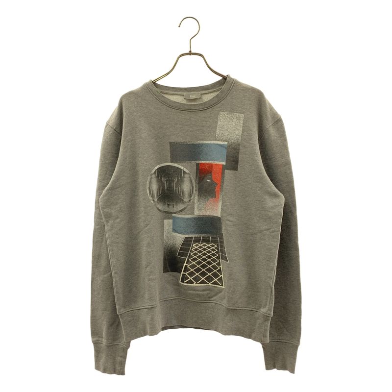 Dior Homme Graphic Print Crew Neck Sweatshirt XS Gray