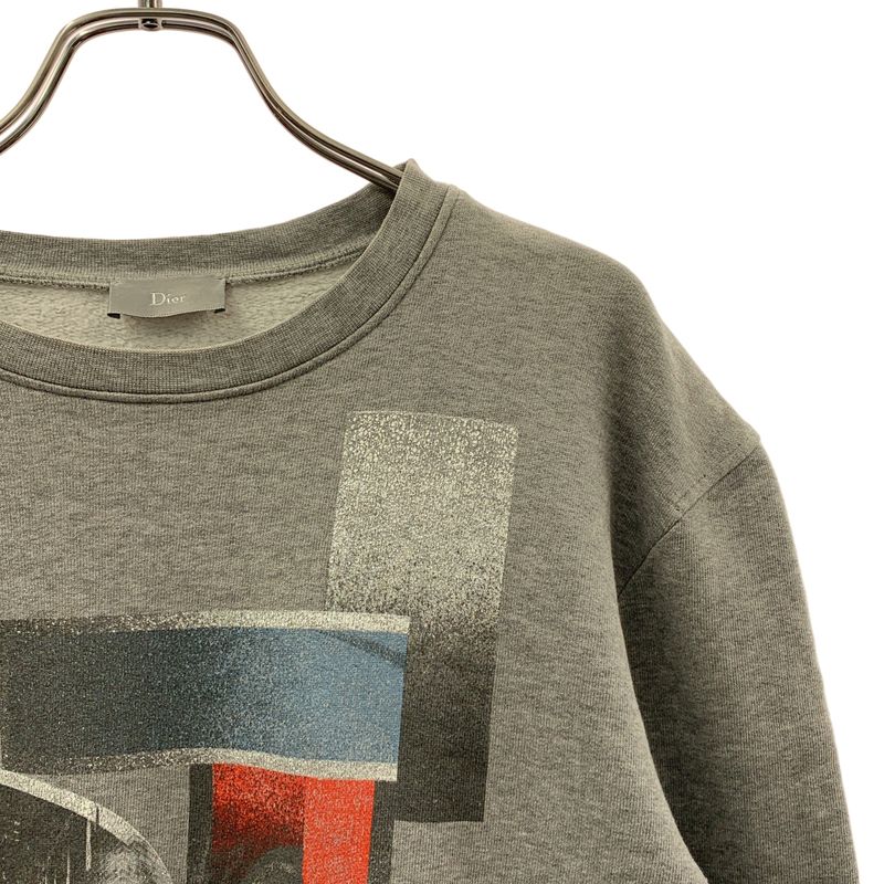Dior Homme Graphic Print Crew Neck Sweatshirt XS Gray