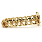 Hermes Faubourg White Watch Diamond Yellow Gold Quartz 18K