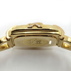 Hermes Faubourg White Watch Diamond Yellow Gold Quartz 18K