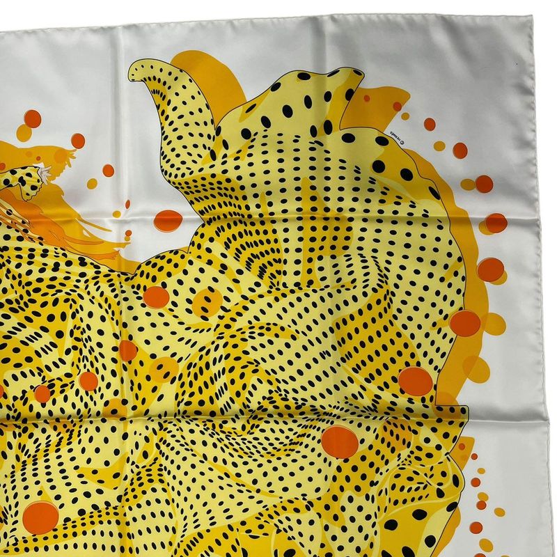 Hermes Scarf Silk Carre 90 Hola Flamenca Yellow