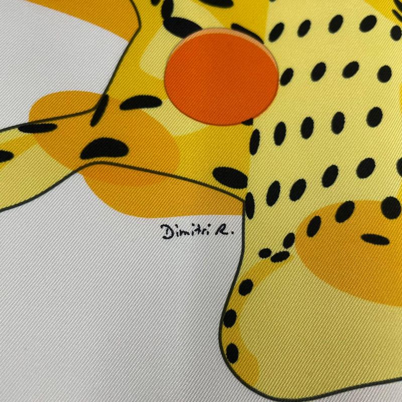 Hermes Scarf Silk Carre 90 Hola Flamenca Yellow
