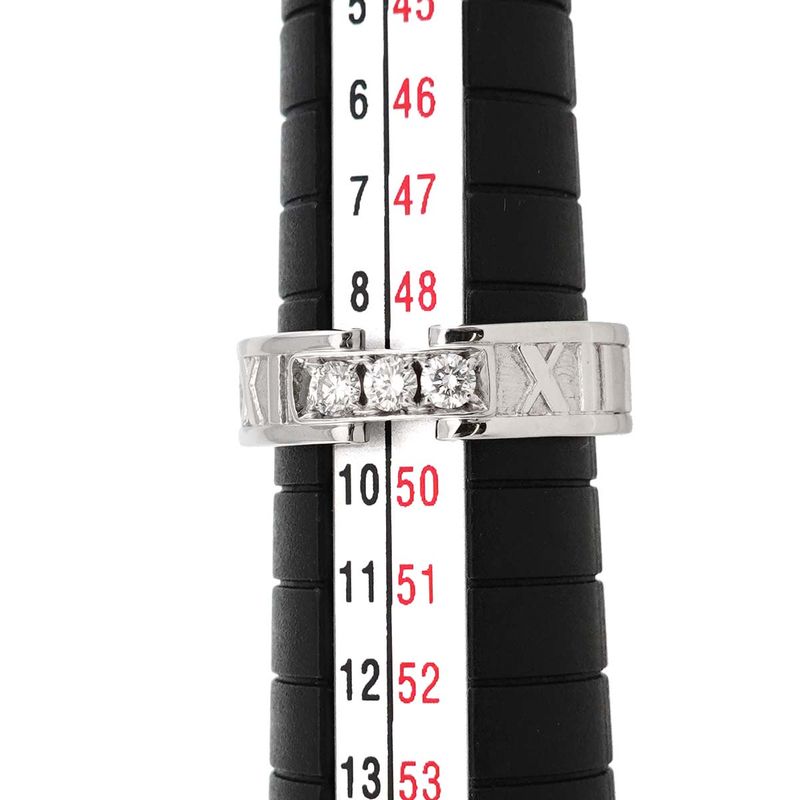 Tiffany & Co Atlas Ring Diamond 18K WG White Gold