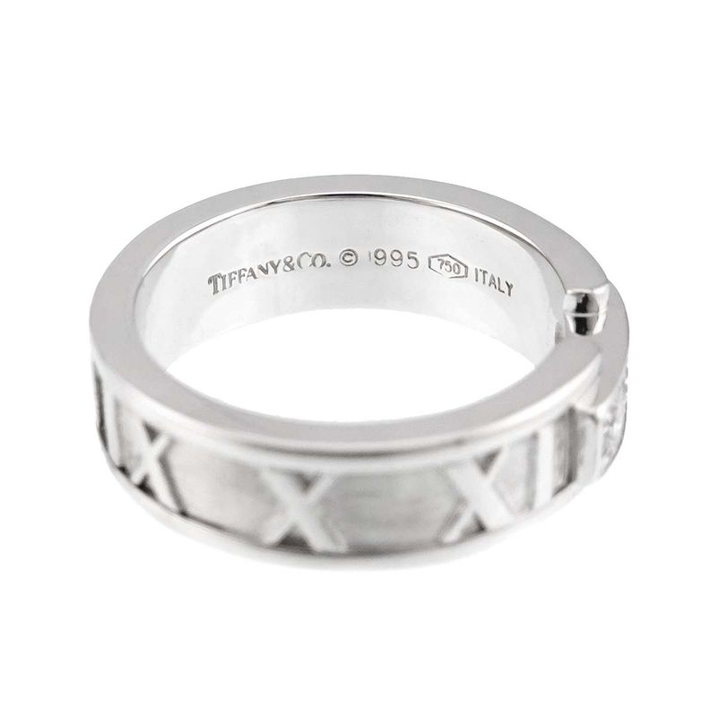 Tiffany & Co Atlas Ring Diamond 18K WG White Gold